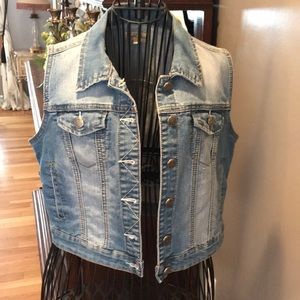Jean crop vest